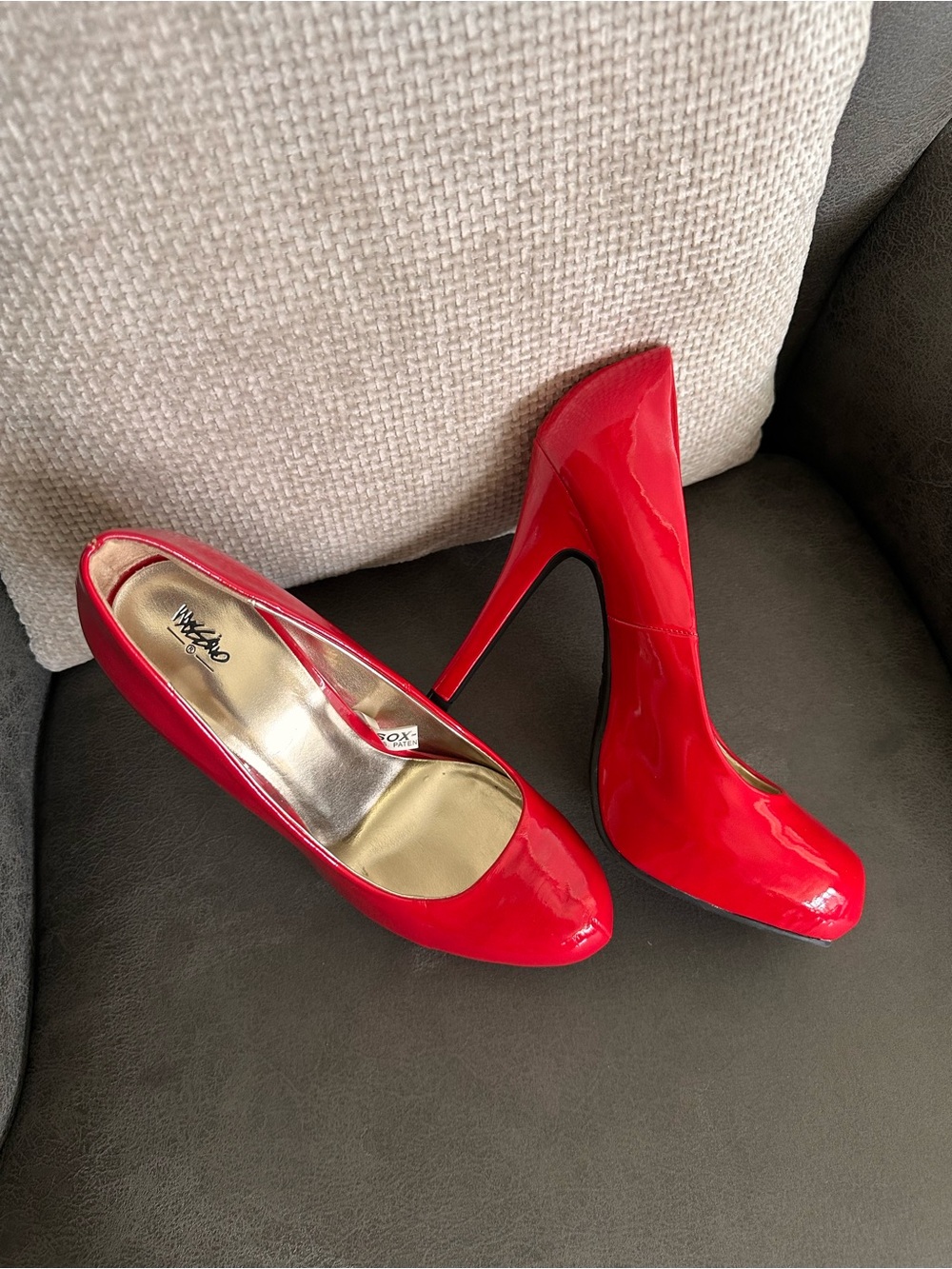Mossimo Supply Co. Red Patent Stiletto Pumps